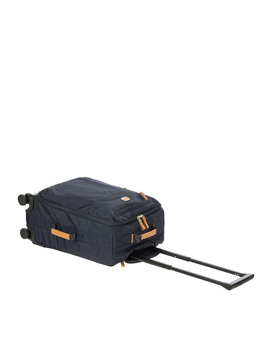 Bric's Milano Χ Collection Cabin Travel Suitcase Fabric Blue with 4 Wheels Height 55cm BXL.58117.050