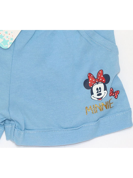 Παιδικό Σορτς/Βερμούδα Υφασμάτινο Minnie Mouse Γαλάζιο