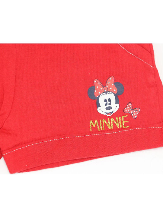 Παιδικό Σορτς/Βερμούδα Υφασμάτινο Minnie Mouse Κόκκινο