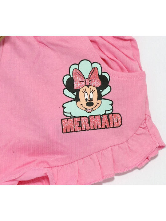 Παιδικό Σορτς/Βερμούδα Υφασμάτινο Minnie Mouse Ροζ