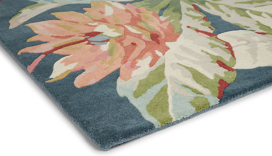 Sanderson Dahlia & Rosehip Lucrat manual Covor Rectangular Din lână Teal