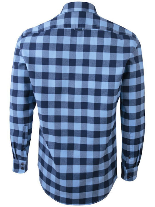 Men's Plaid Shirt "Despan" Olymp - LIGHTBLUE