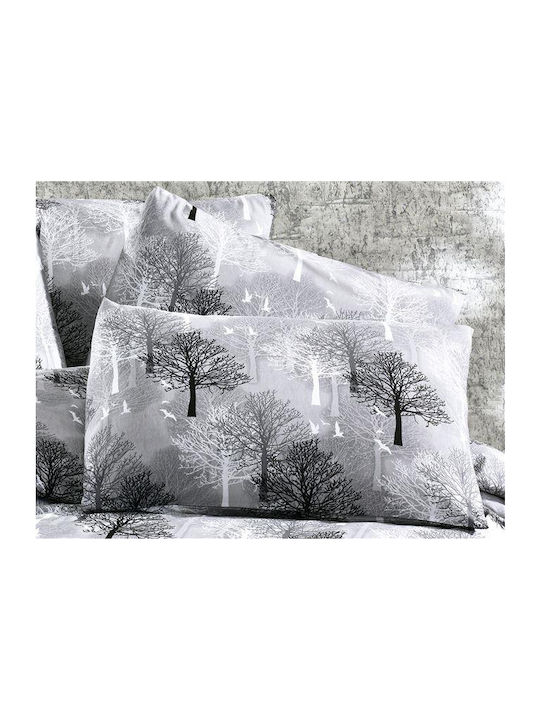 Dimcol Forest Σετ Σεντόνια Μονά 160x240εκ. 312 Grey (3τμχ)