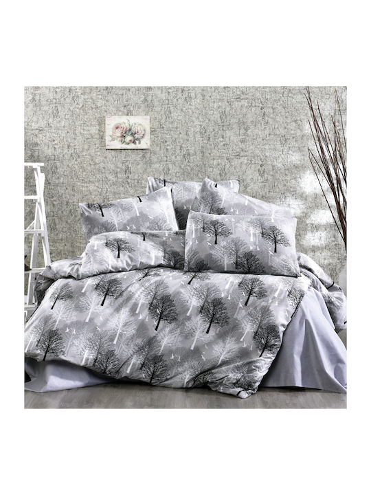 Dimcol Set Cearșafuri 240x270cm. Forest 312 Grey 4buc