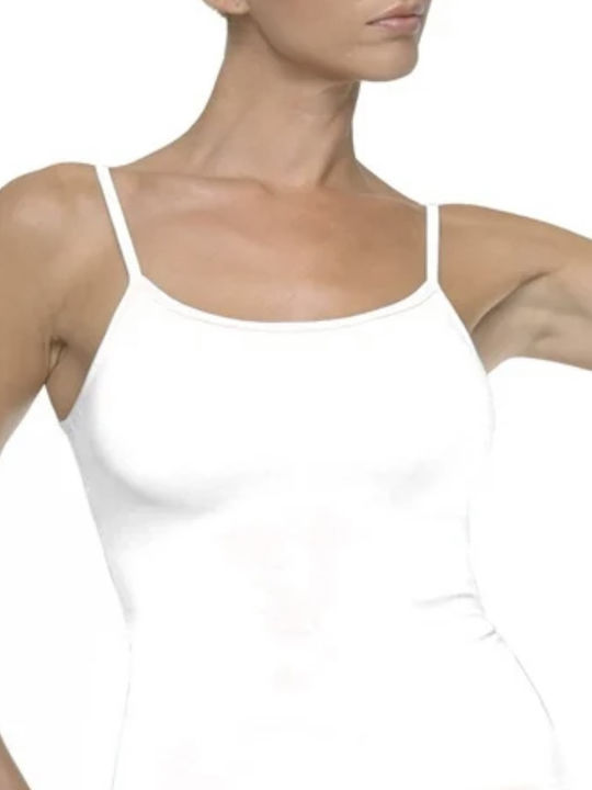 Mit Spaghetti-Träger Weiß Damen T-Shirt
