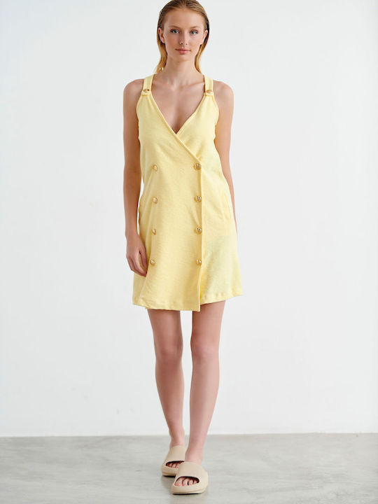 SugarFree Summer Mini Dress Yellow