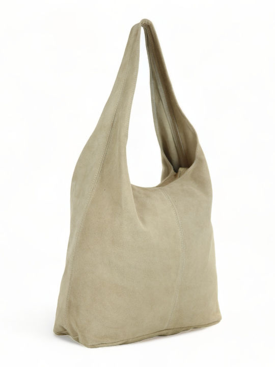Leather Women's Bag Shoulder Beige