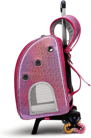 4 Dog/Cat Carrying Red Trolley for 8kg Pets L33xW27xH42cm