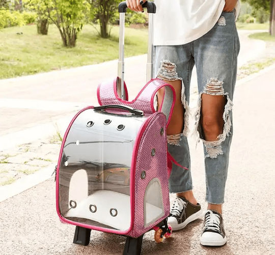4 Dog/Cat Carrying Red Trolley for 8kg Pets L33xW27xH42cm