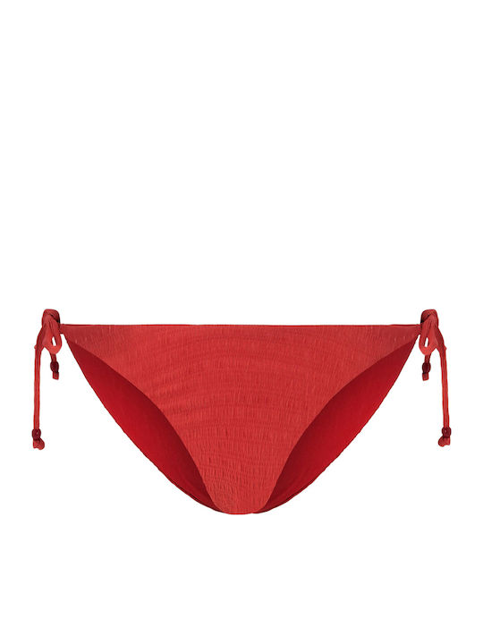 Olga Bikini Slip Cu Dantelă Roșu