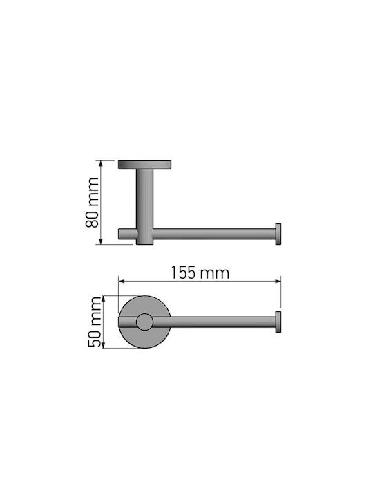 Sanco Twist De perete Suport de hârtie Metalic Negru mat