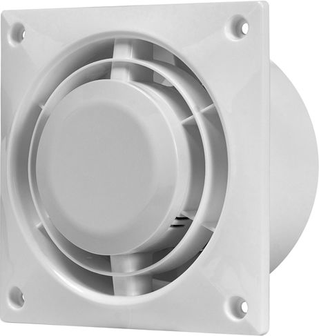 Europlast Wall-mounted Ventilator Bathroom 100mm White