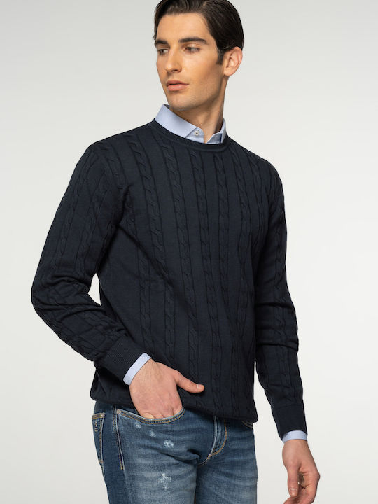 Artisti Italiani Men's Long Sleeve Sweater Navy Blue