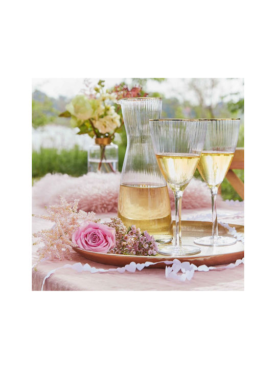 Butlers Glass Cocktail/Drinking made of Glass in Gold Color Goblet 280ml