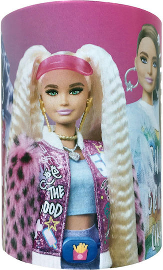 Gim Barbie Set de Papetărie pentru Copii cu Creion, Așcutitoare, Radieră, Caiet de Notițe, Riglă și Cutie pentru Creioane