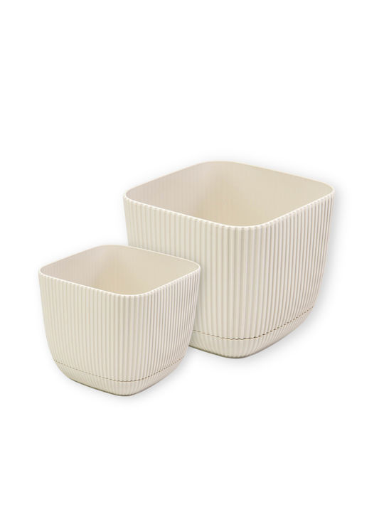 Viosarp Coral Γλάστρα Πλαστική Καφέ 11x11x9.5εκ.