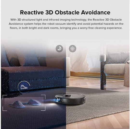 Roborock S8+ Aspirator Robot cu Cartografiere Laser și Putere de Aspirație 6000Pa Negru