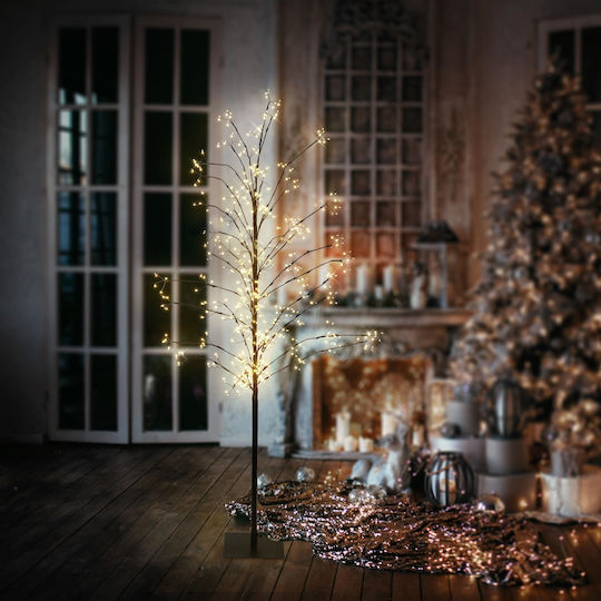 Christmas Decorative Illuminated Metal Tree Natural Appearance 150cm IP44 Electric White