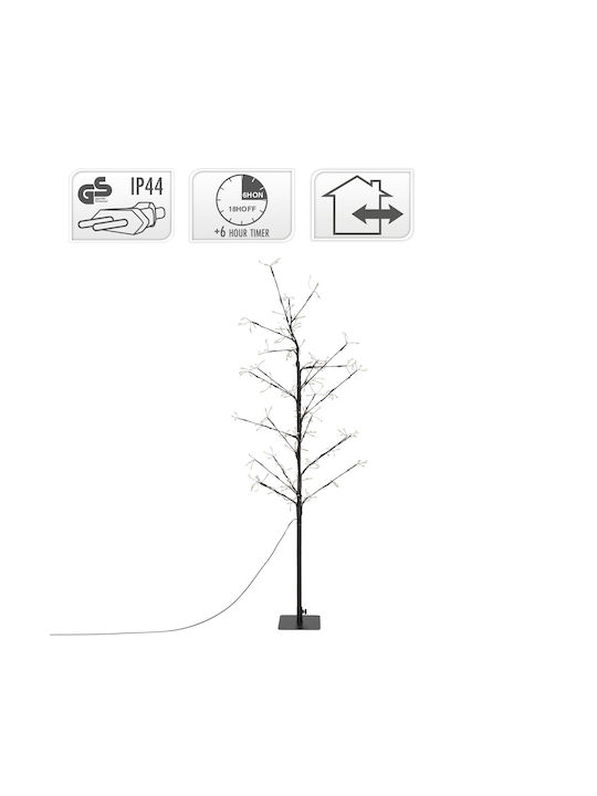 Beleuchtet Weihnachtsdekoration Baum Natürliches Erscheinungsbild 240cm Für den Außenbereich Elektrisch Braun