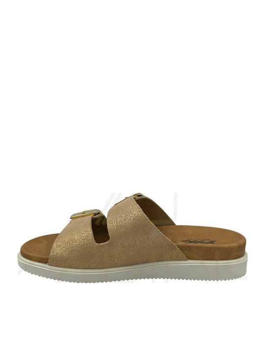 Δερμάτινα Γυναικεία Ανατομικά Σανδάλια Beige/Ecru