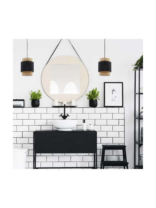 TK Lighting Boho Hängelampe Schwarz Boho Schiene mit Fassung E27 20x20cm.