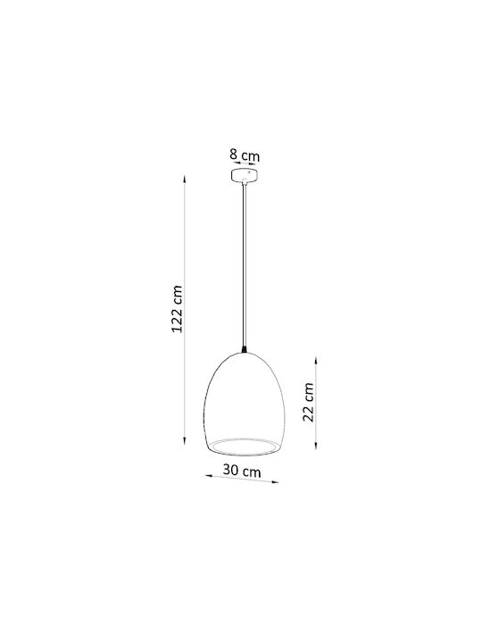 Sollux Flawiusz Pendant Light Single-Light for Socket E27 White