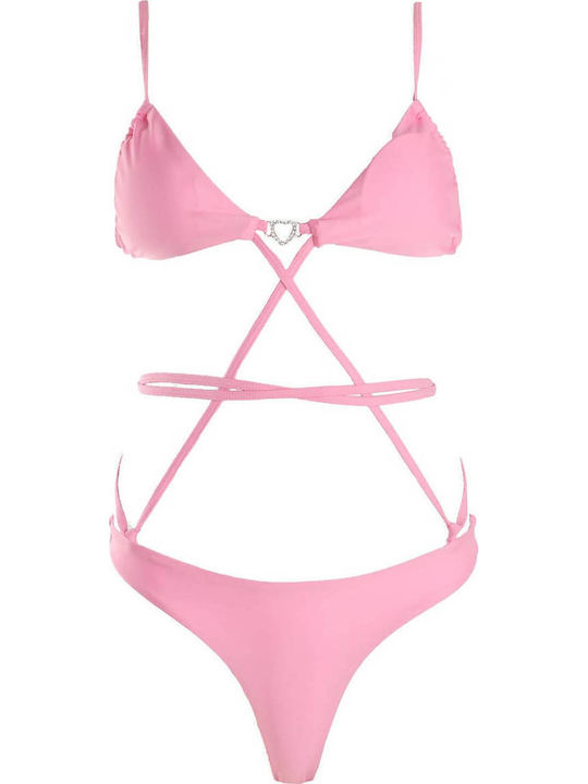 Gigi Set Bikini Τριγωνάκι Ροζ