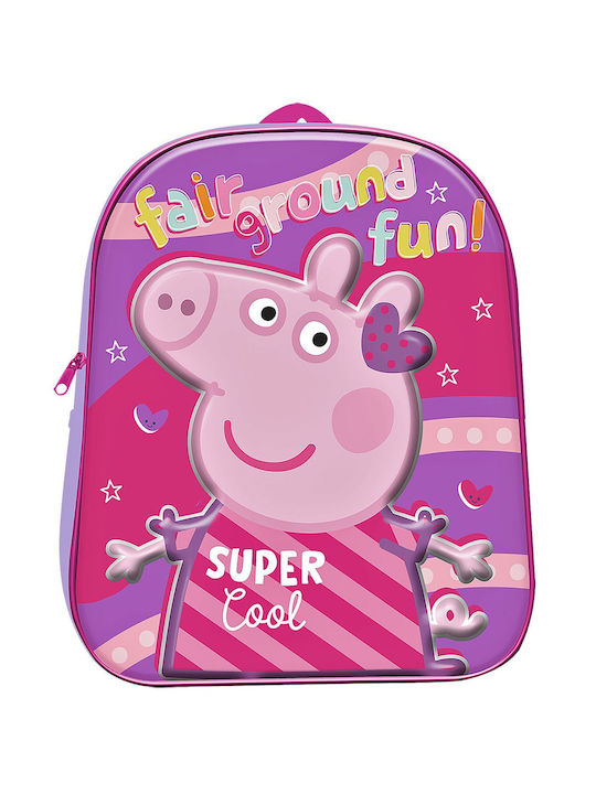 Peppa Pig Σχολική Τσάντα Πλάτης Νηπιαγωγείου Ροζ 6lt