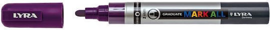Lyra Ανεξίτηλος Μαρκαδόρος Μωβ 2mm