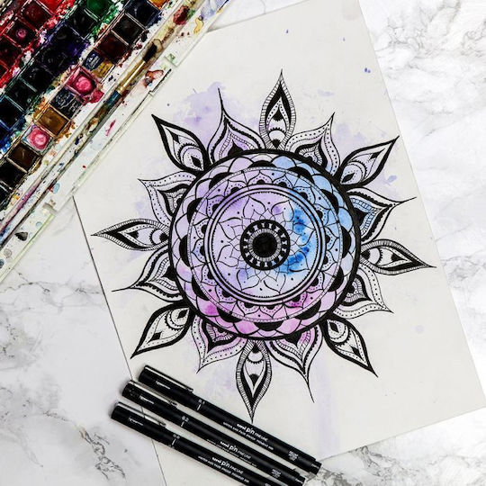 Uni-Ball Pin Fineliner Drawing Design Marker 0.7mm Black
