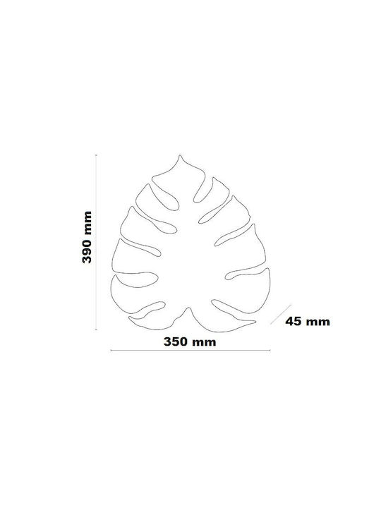 TK Lighting Monstera Modern Leuchte Wand mit Fassung G9 Grün 35.5x35x4.5cm