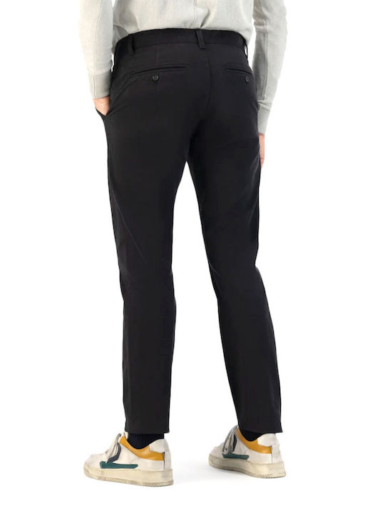 Trousers Chino Elastic in Slim Fit Black