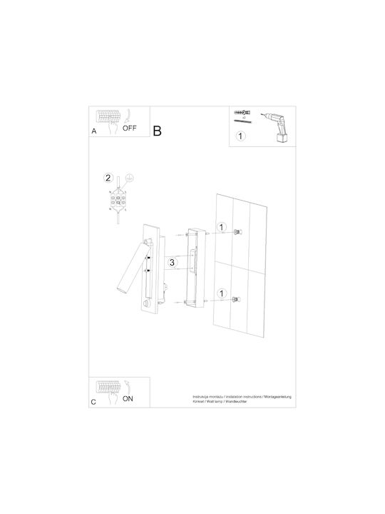 Sollux Enif Einzel Spot mit Fassung G9 in Schwarz Farbe
