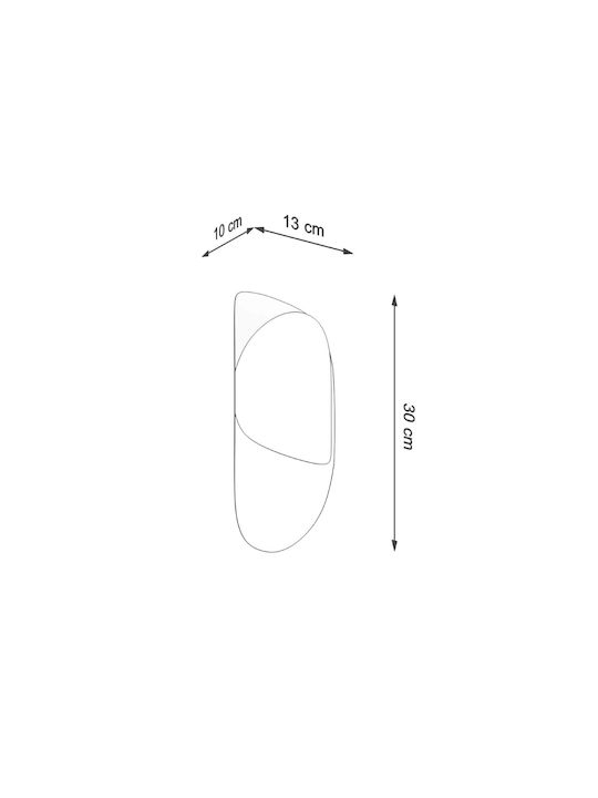 Sollux Tear Modern Lamp Wall with Socket G9 White 10x15x14.5cm
