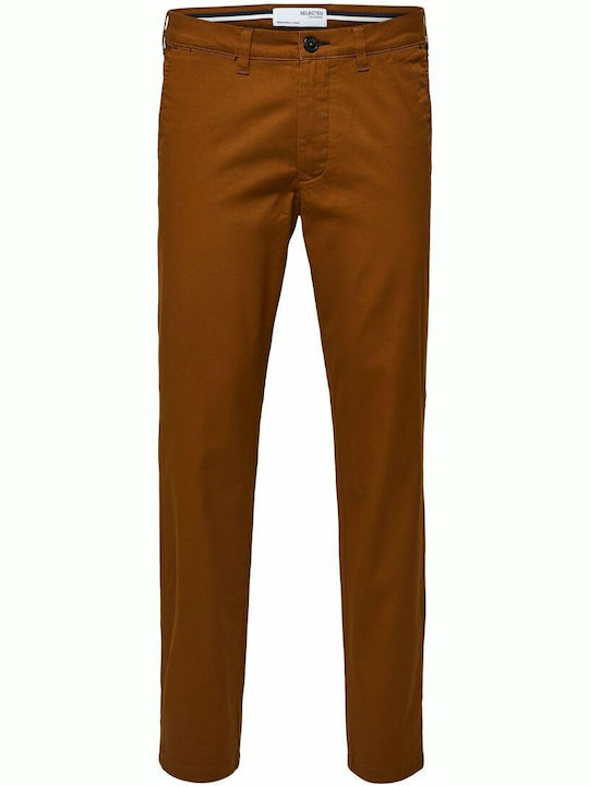 Παντελόνι Chino Ελαστικό σε Slim Εφαρμογή Καφέ