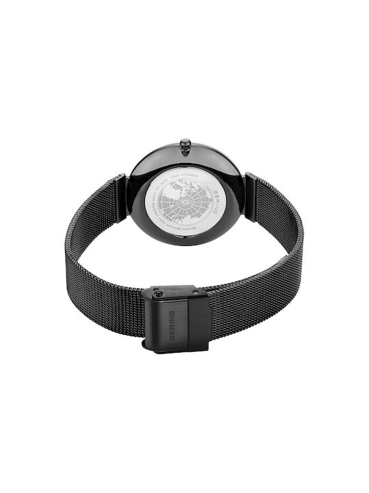 Bering Time Women's Watch with Black Metal Bracelet