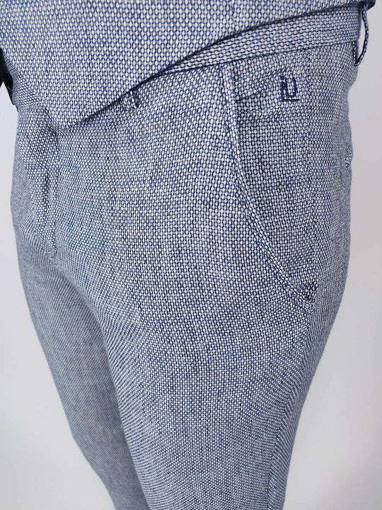 Pantaloni cu Croială Slim Albastru