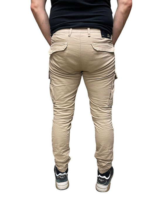 Profil Herrenhose Cargo Elastisch in Slim Passform Beige