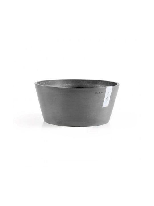 Ecopots Frankfurt Grey Topf Runder Topf Kunststoff Gray 50x50x25.5cm.