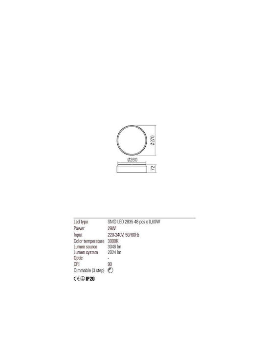 Redo Group Modernă Metalică Plafonieră de tavan cu LED Integrat Negru