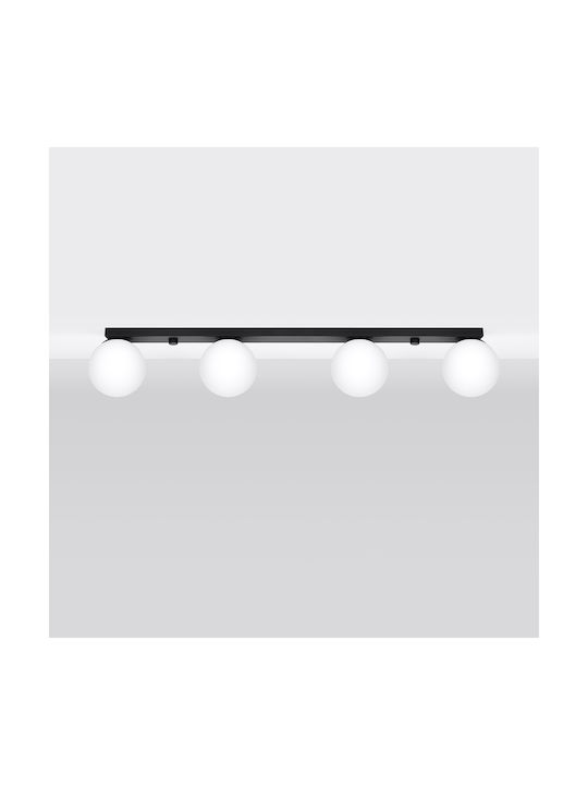 Sollux Yoli Ceiling Mount Light 88cm Black with Socket G9