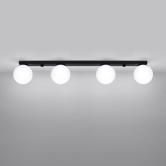 Sollux Yoli Deckenleuchte 88cm Schwarz mit Fassung G9