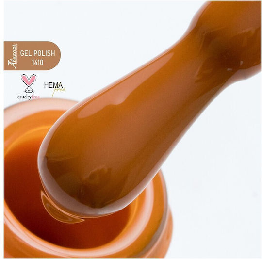 Alezori Classic Ημιμόνιμο Βερνίκι Νυχιών 1410 Orange 15ml