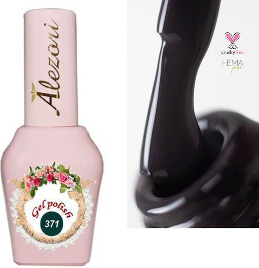 Alezori Classic Halb-permanenter Nagellack 371 Dark Gray 15ml 1Stück