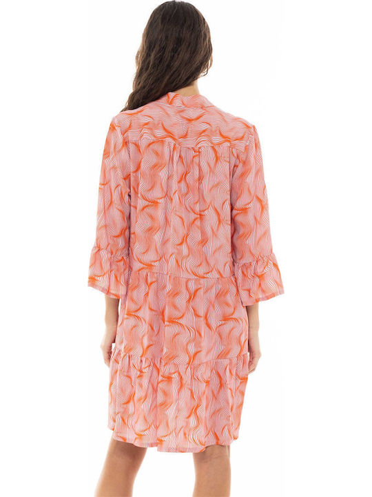 Pink Label Women's Mini Dress Beachwear Orange