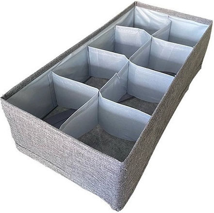 Sidirela Νο8 material textil Organizator de sertare pentru Lenjerie intimă / Șosete în Culoare Gri 32x16x9cm 1buc