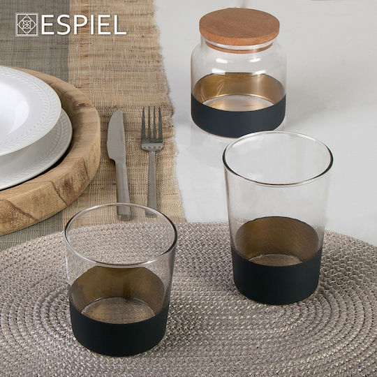 Espiel Alfa General Use Vase with Lid Glass Blue Gold 635ml