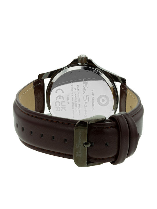 Ben Sherman Men's Watch Battery with Brown Leather Strap