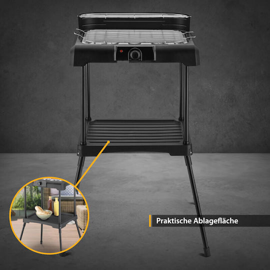First Austria First Austria Floor Electric Grill with Grate 2000W with Adjustable Thermostat 45x22cm