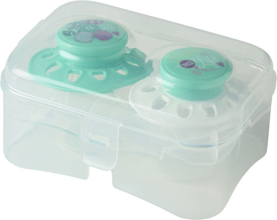 That's Love Love Life Pacifiers Silicone with Case for 0-6 months 2pcs